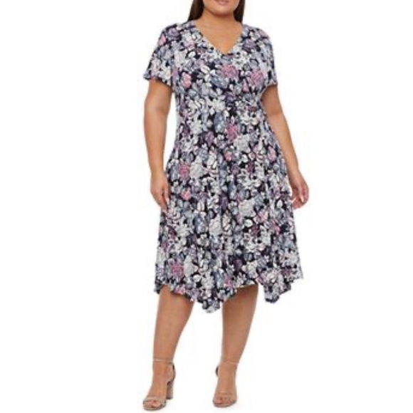 Perceptions Dresses & Skirts - Perceptions New York|Midi length floral dress, fit & flare sheath dress•••